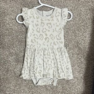 Kyte BABY Cream Leopard Print Dress